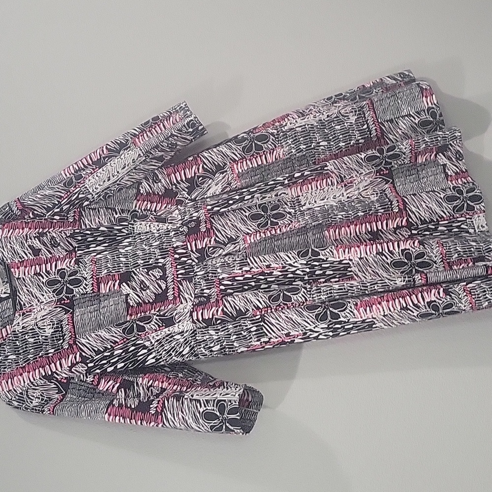 Black and Pink Floral Abstract Dress
